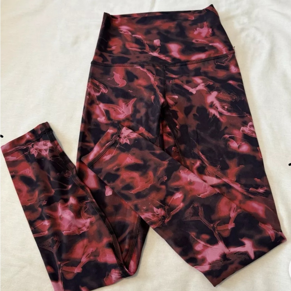 Lululemon Align Red, Pink and Black Preloved Excellent Condition 26”